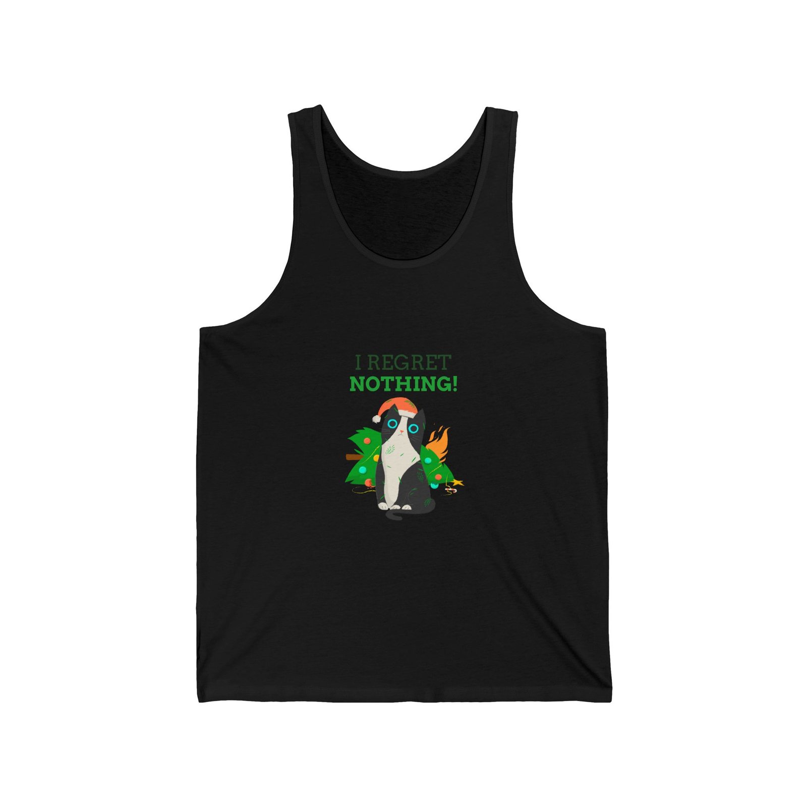 No Regrets Dog Design with Bold Statement and Playful Style - Tank Top