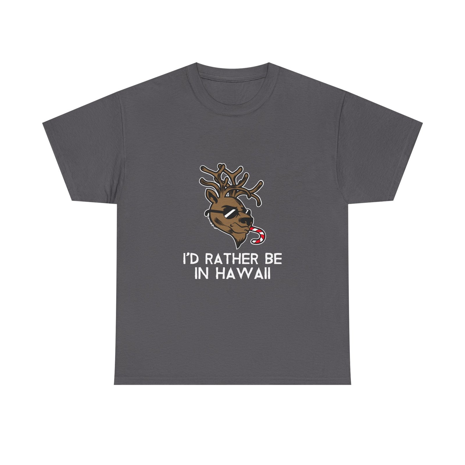 Majestic Hawaii Deer with Tropical Flora Design - T-shirt - Image 5