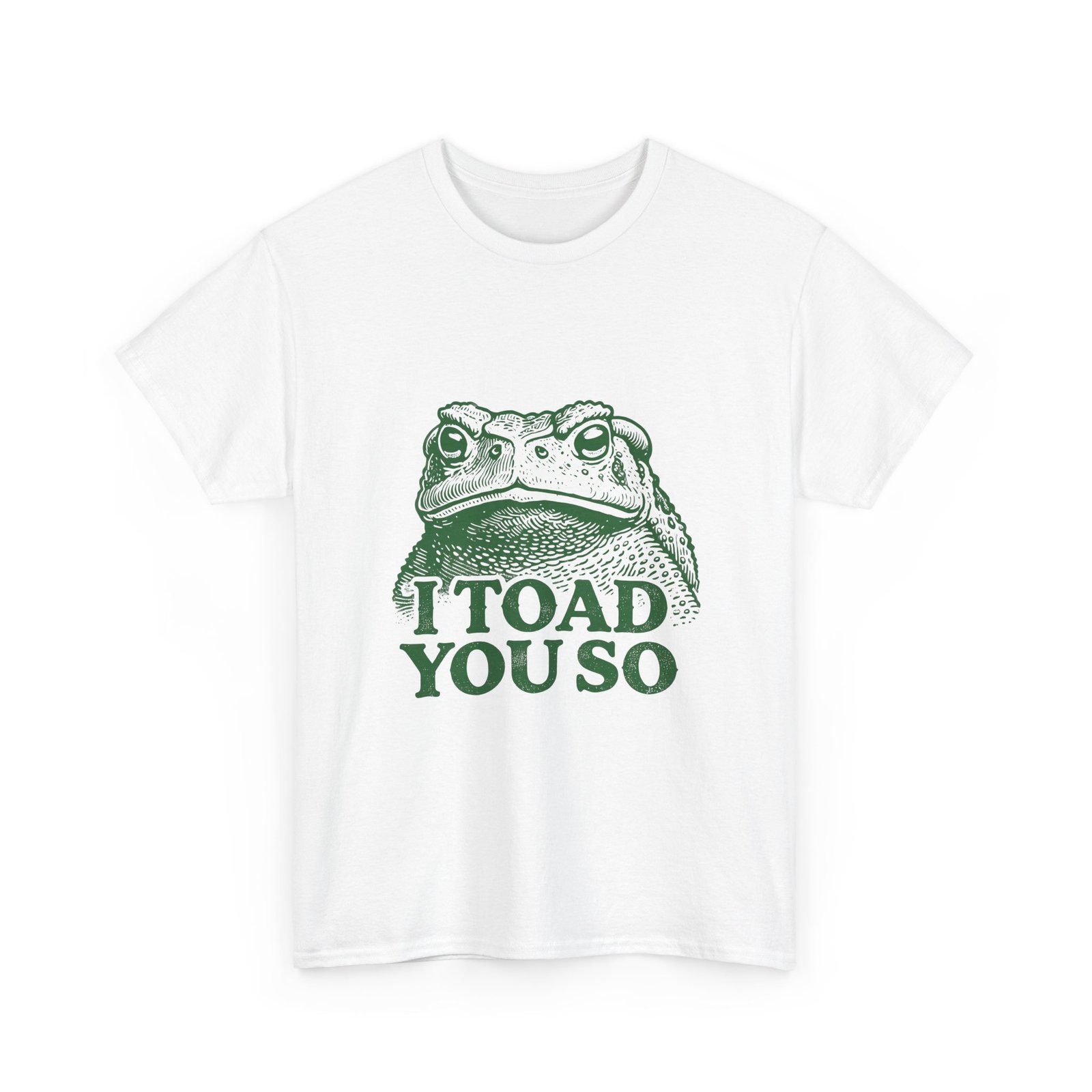 I Toad You So Green Frog Funny Pun Cartoon Design - T-shirt - Image 3