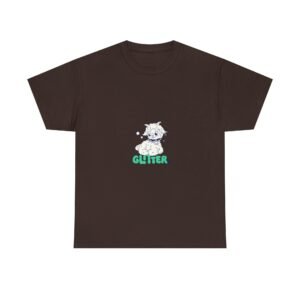 Glitter Sparkly Dog Silhouette with Shimmering Details - T-shirt