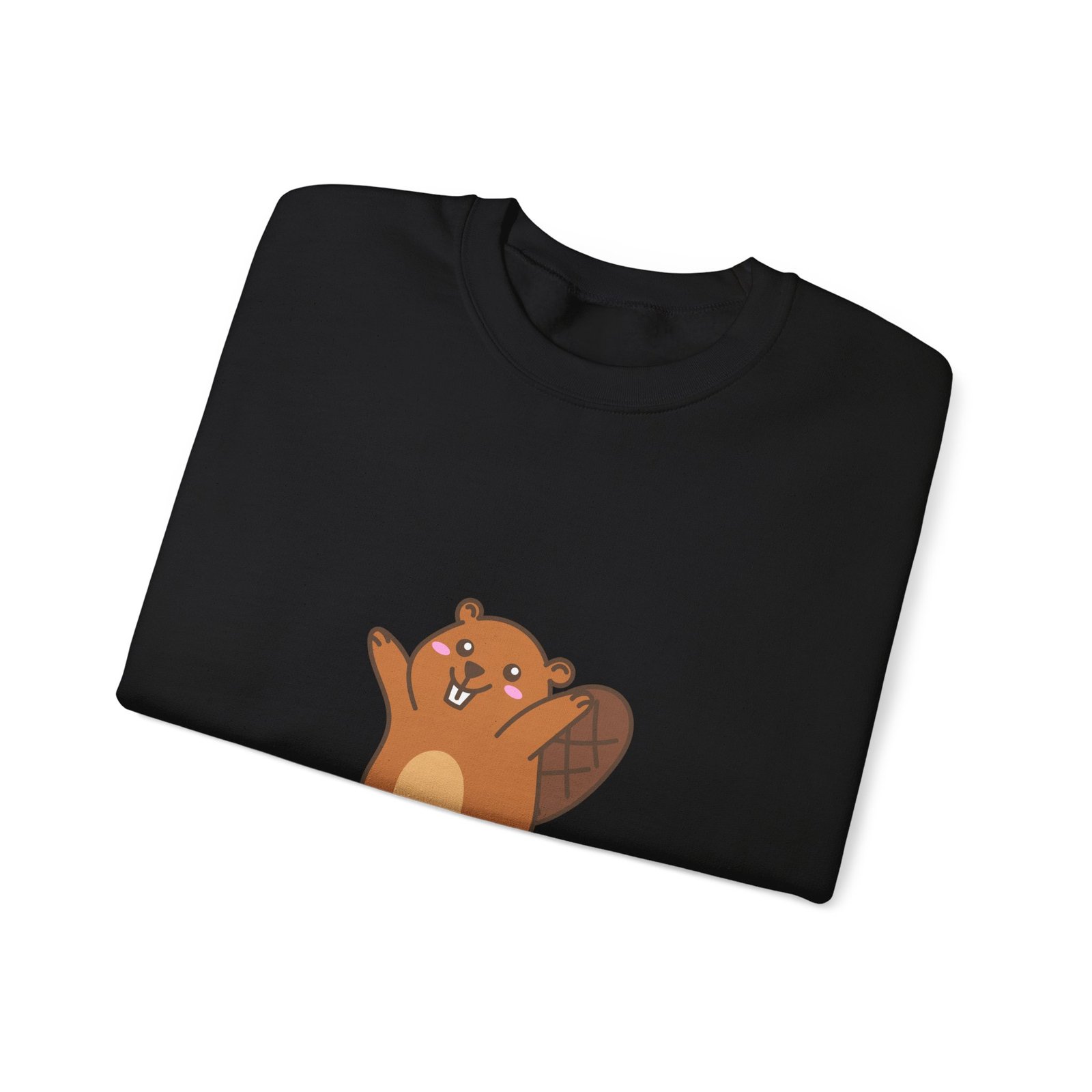 Beaver Lover Forever Happy Cute Wildlife Animal Graphic - Sweatshirt - Image 3