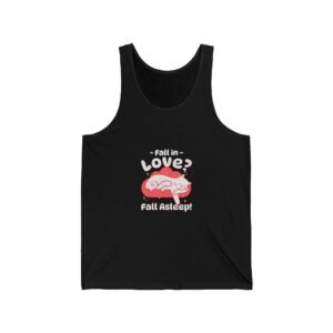 Adorable Sleepy Cat Cuddled in Cozy Autumn Leaves - Tank Top