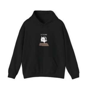 Cat Doing Yoga Asana in Peaceful Zen Pose Illustration - Hoodie
