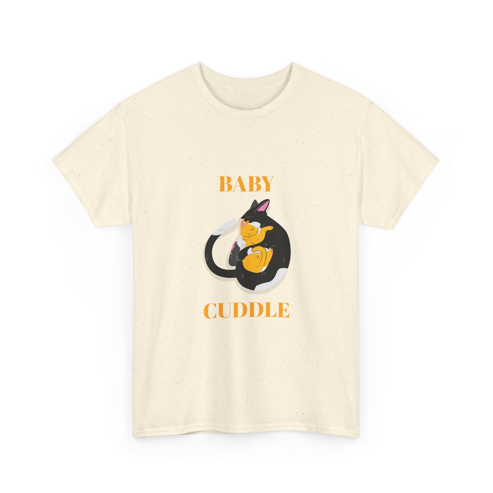 Adorable Baby Cuddling a Cozy Cat Illustration - T-shirt - Image 7