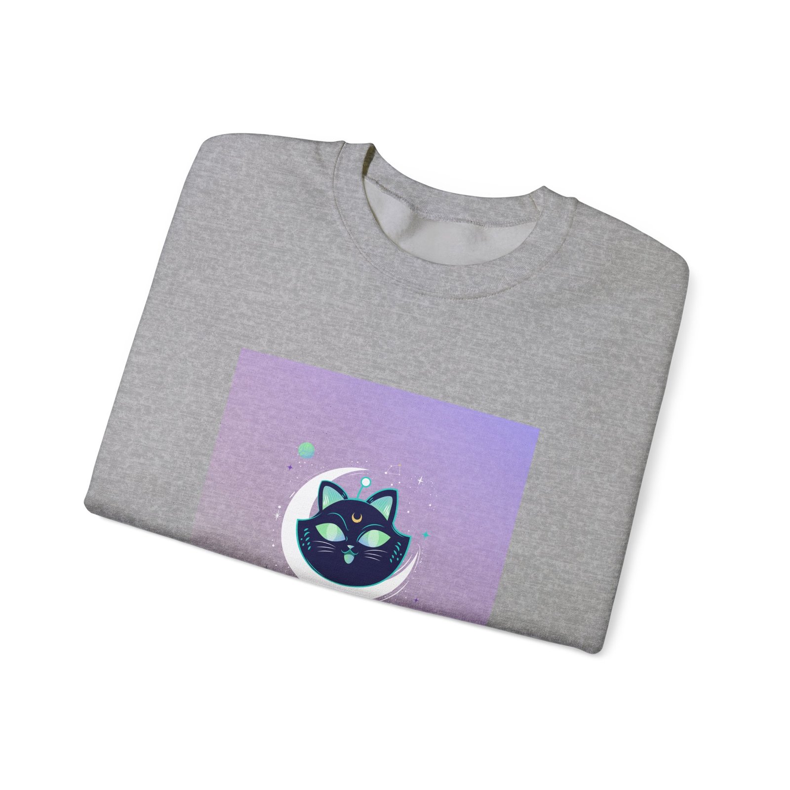Extra Terrestrial Cat in Cosmic Space Design - Sweatshirt - Image 11