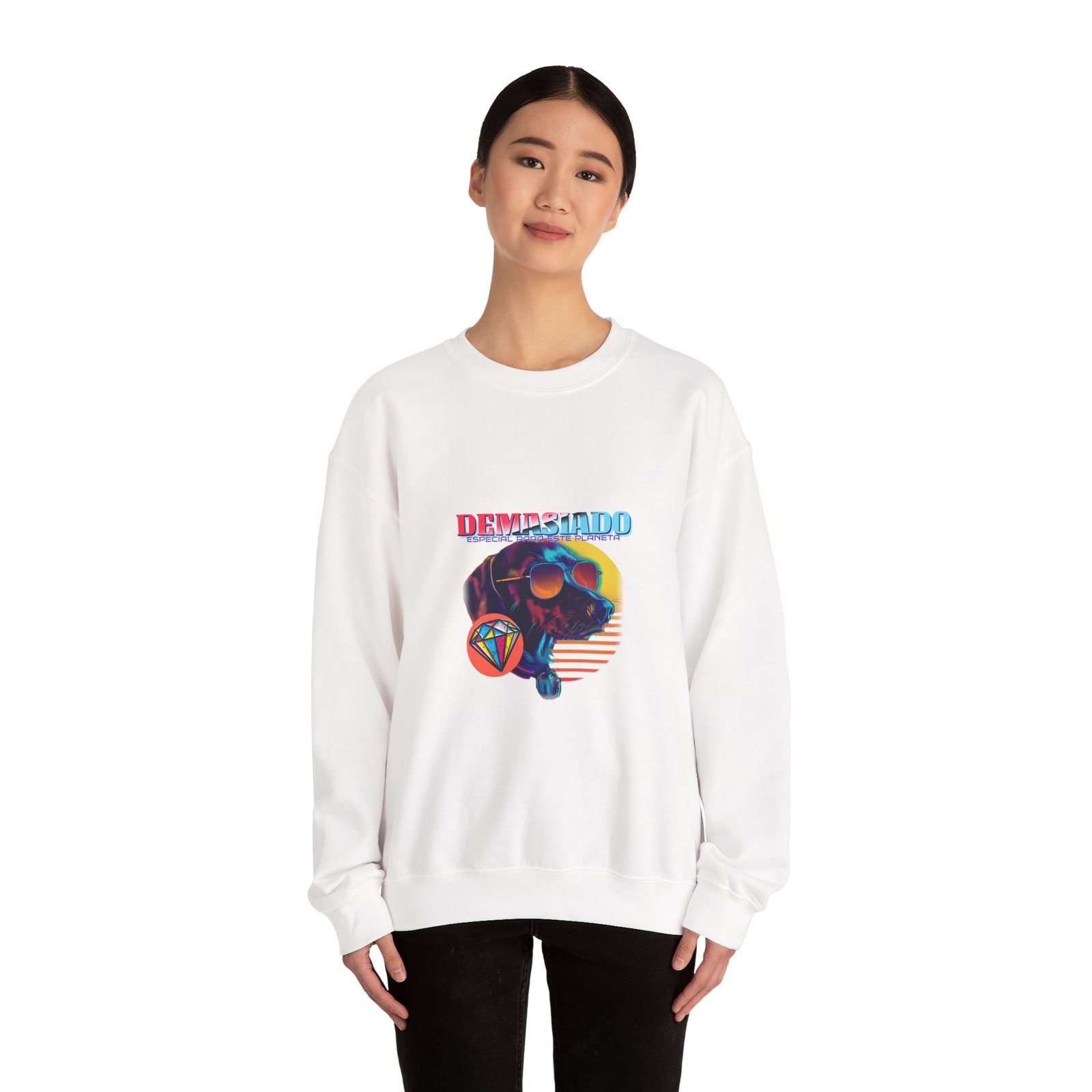 Demasiado Dog Stylish Graphic with Trendy Canine Character - Sweatshirt - Image 4