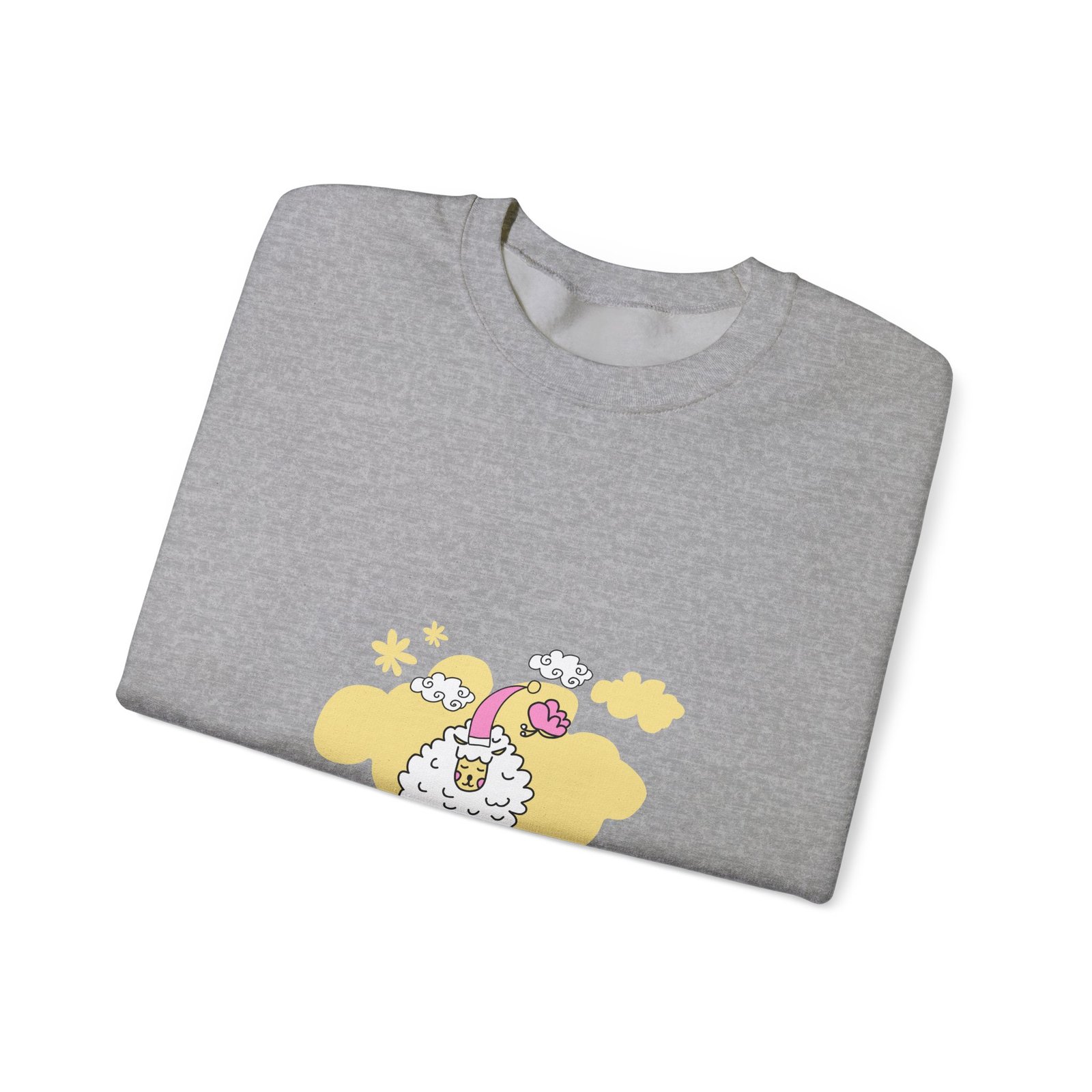 New to the Herd Cute Fluffy Sheep Graphic - Sweatshirt - Image 11