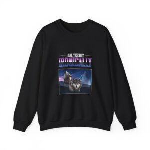 I Like This Shirt Ironically Wolf Sarcastic Graphic - Sweatshirt