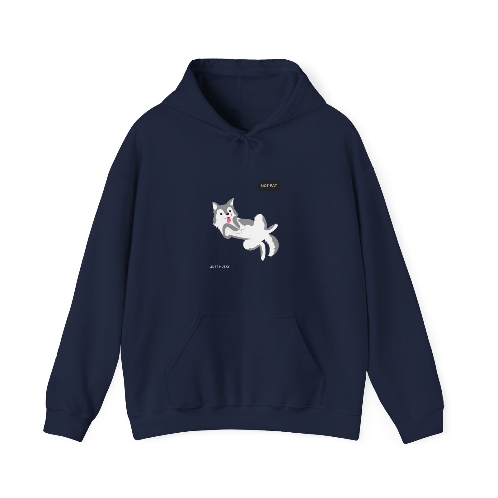 Not Fat Just Husky Dog Fluffy Cute Graphic Design - Hoodie - Image 9