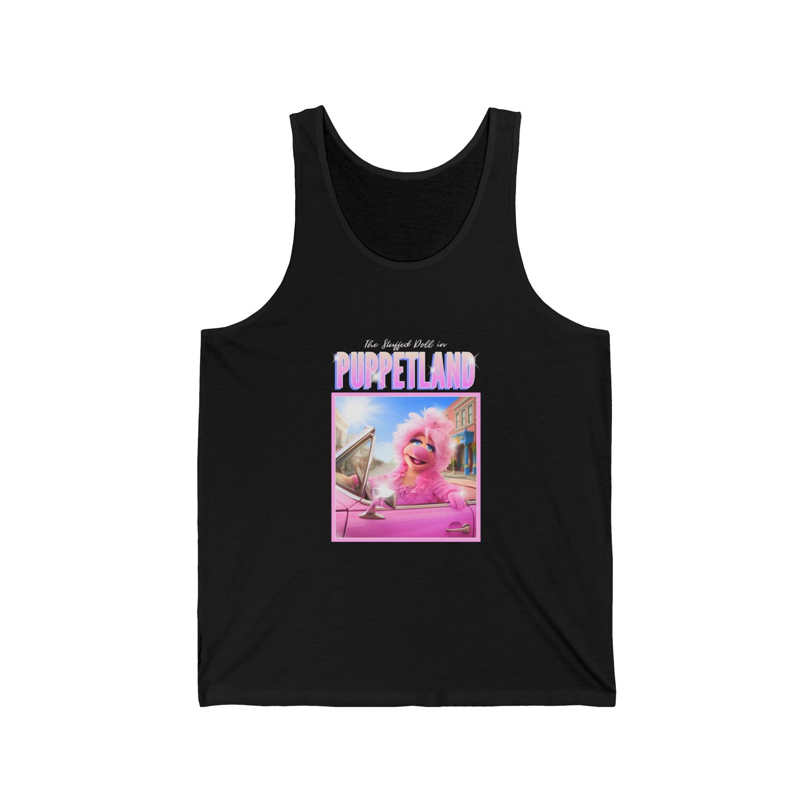 Glamorous Poodle with Puppetland Theme Artistic Illustration - Tank Top