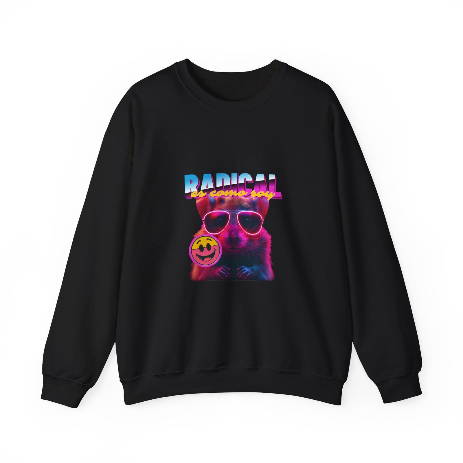 RADICAL So Cool Today Cat Neon Retro Style Graphic - Sweatshirt