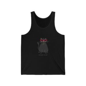 LOOKING GOOD, FELINE GOOD Cat Stylish Typography Design - Tank Top