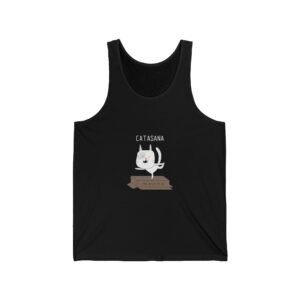 Cat Doing Yoga Asana in Peaceful Zen Pose Illustration - Tank Top