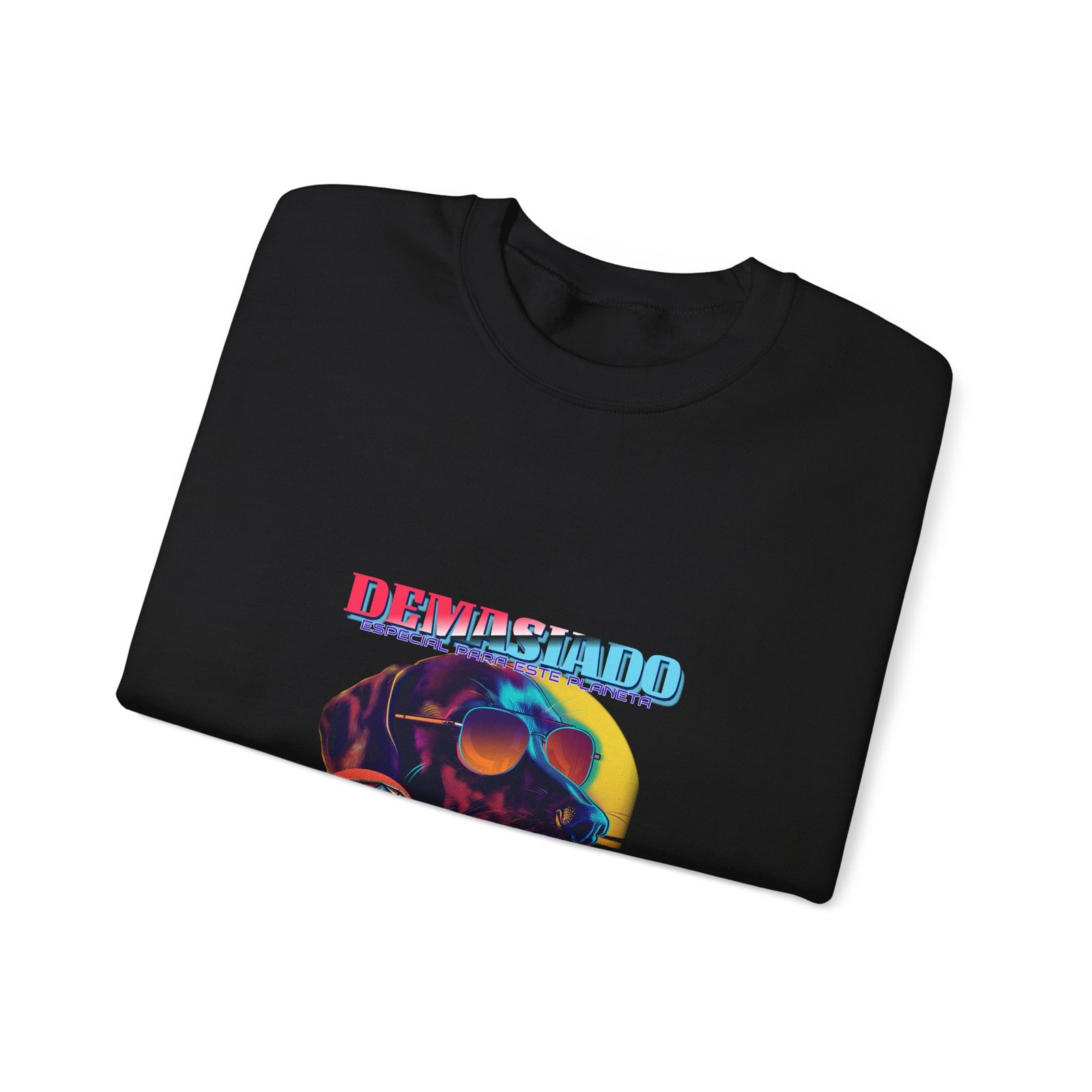 Demasiado Dog Stylish Cool Graphic Design - Sweatshirt - Image 3