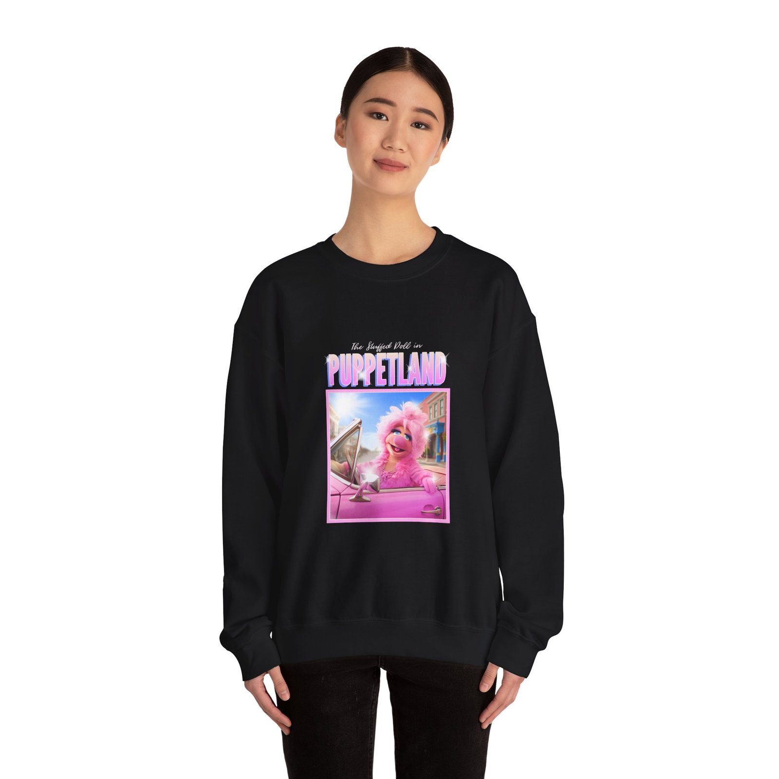 Glamorous Poodle with Puppetland Theme Artistic Illustration - Sweatshirt - Image 4