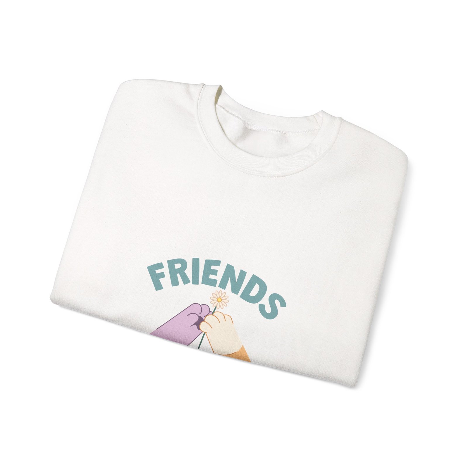 Friends Forever Animal Friends Cute Cartoon Illustration - Sweatshirt - Image 3