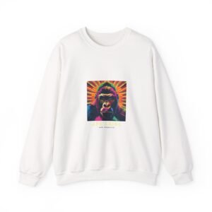 Apes King Gorilla Powerful Majestic Primate Illustration - Sweatshirt