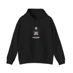 Whimsical Unicorn with Magical Sparkles and Rainbow Mane - Hoodie