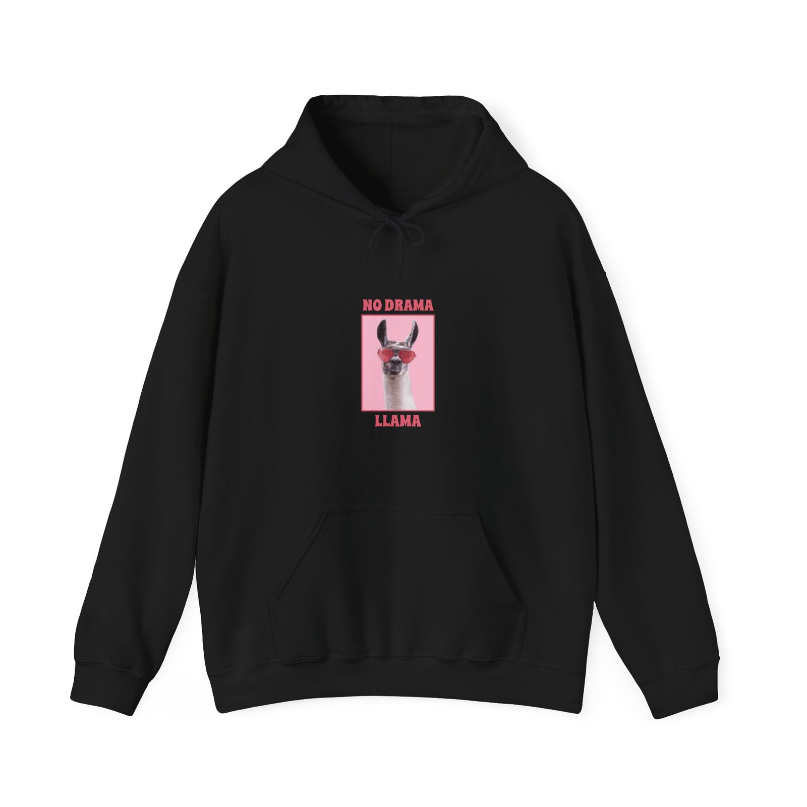 No Drama Llama Sassy Llama Illustration with Fun Attitude - Hoodie