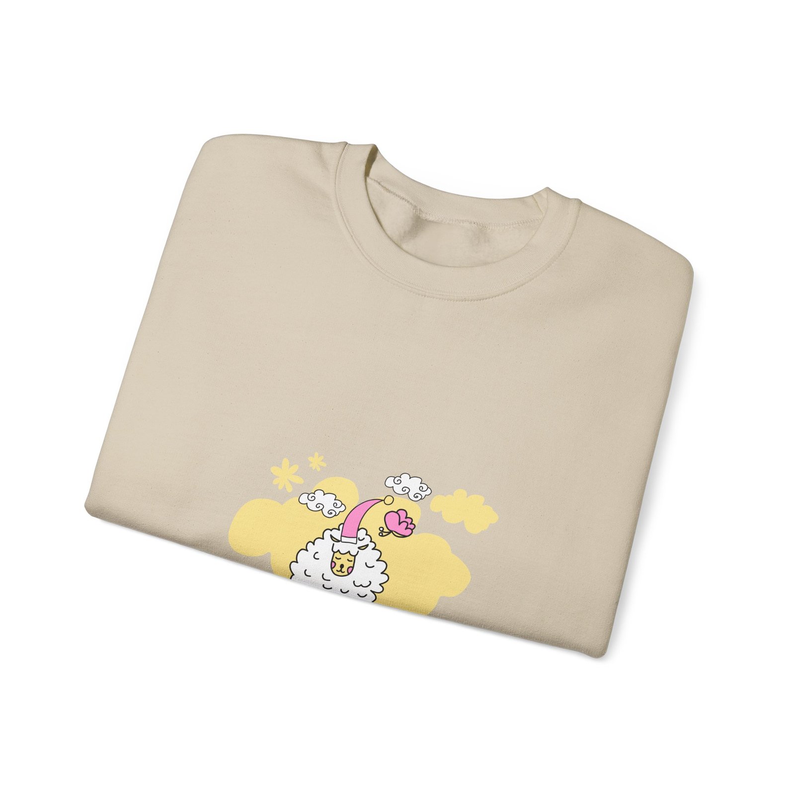 New to the Herd Cute Fluffy Sheep Graphic - Sweatshirt - Image 7