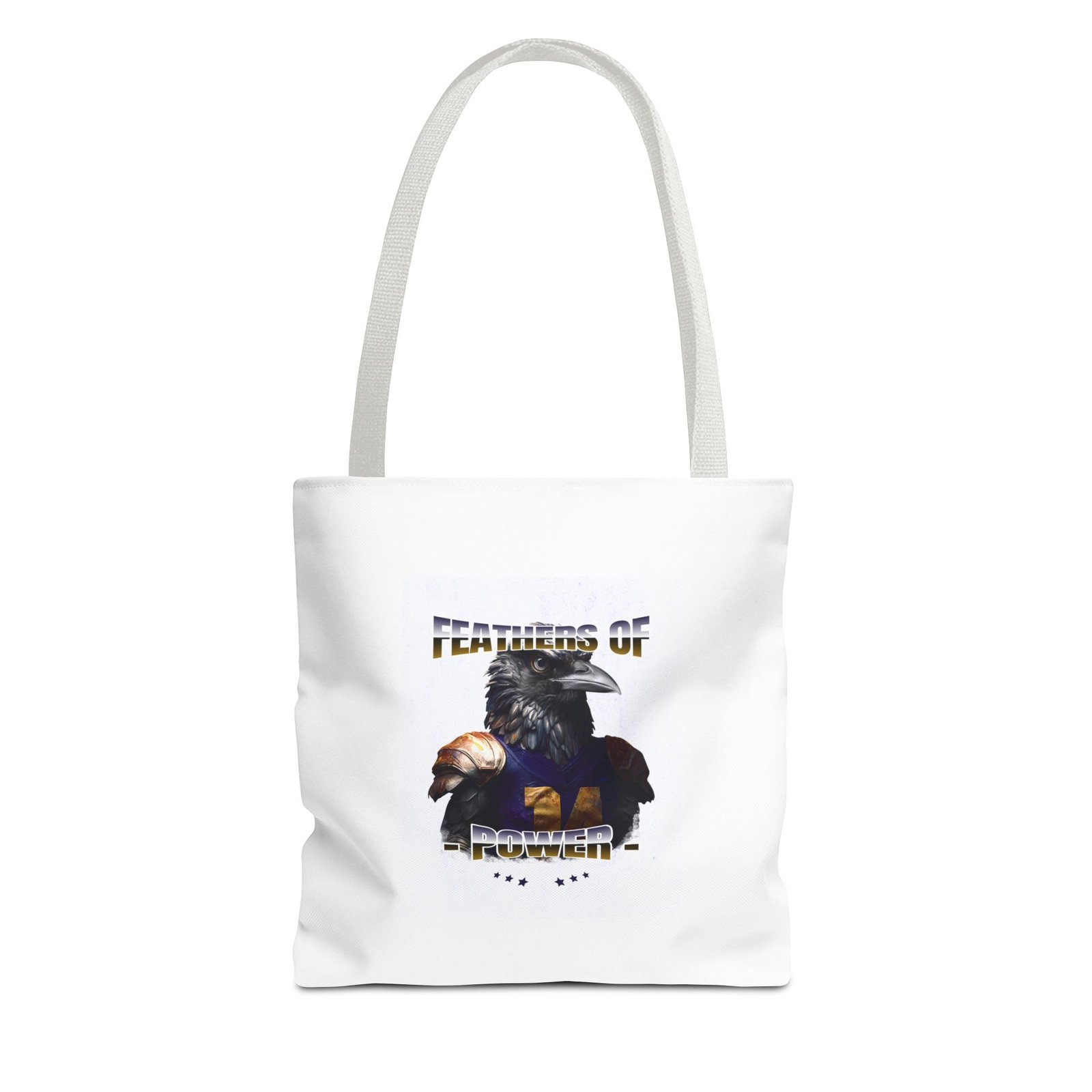 Feathers of Power Raven Warrior Bold Tribal Artwork - Tote Bag