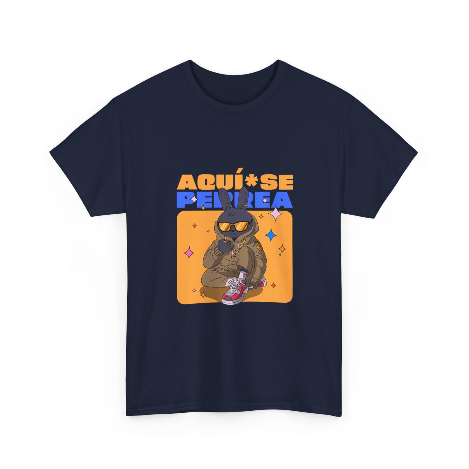AQUÍ SE PERREA Bunny Urban Streetwear Graphic Design - T-shirt - Image 11