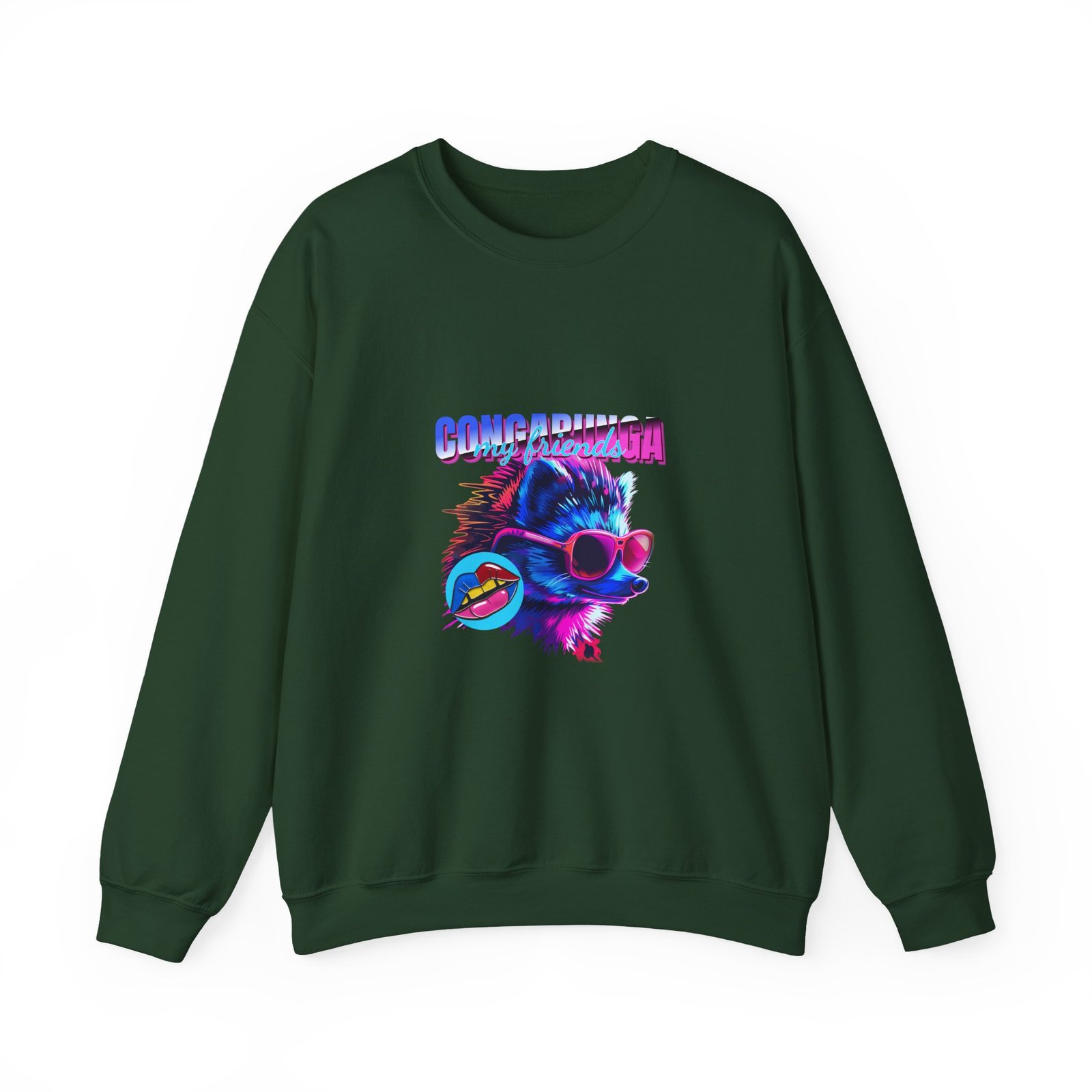 Congariza Hedgehog Funky Colorful Funky Animal Art - Sweatshirt - Image 5