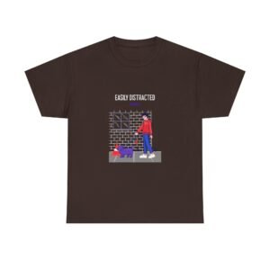 Easily Distracted By Dogs Dog Walker Graphic Design - T-shirt