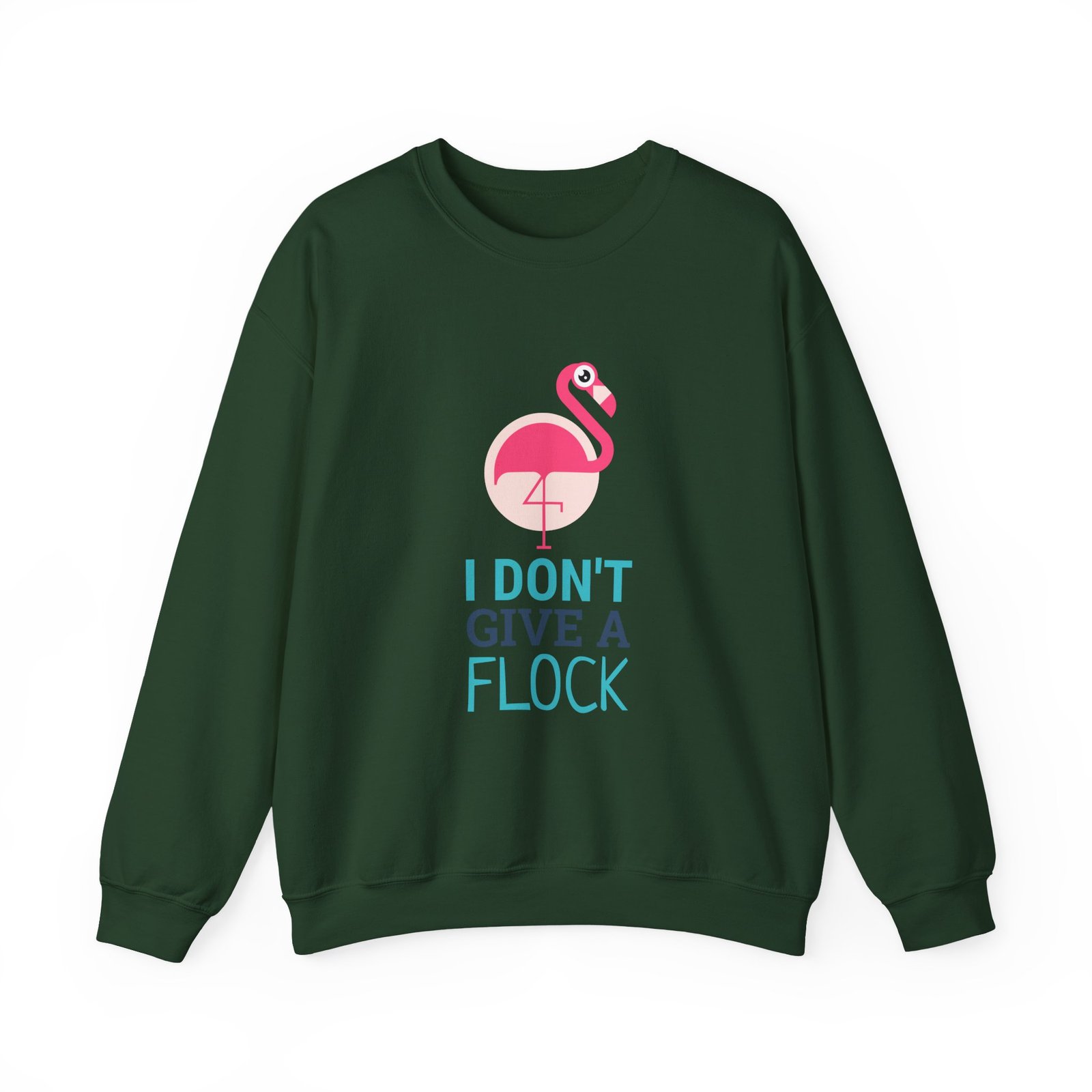 I Don’t Give A Flock Sassy Flamingo Graphic - Sweatshirt - Image 5