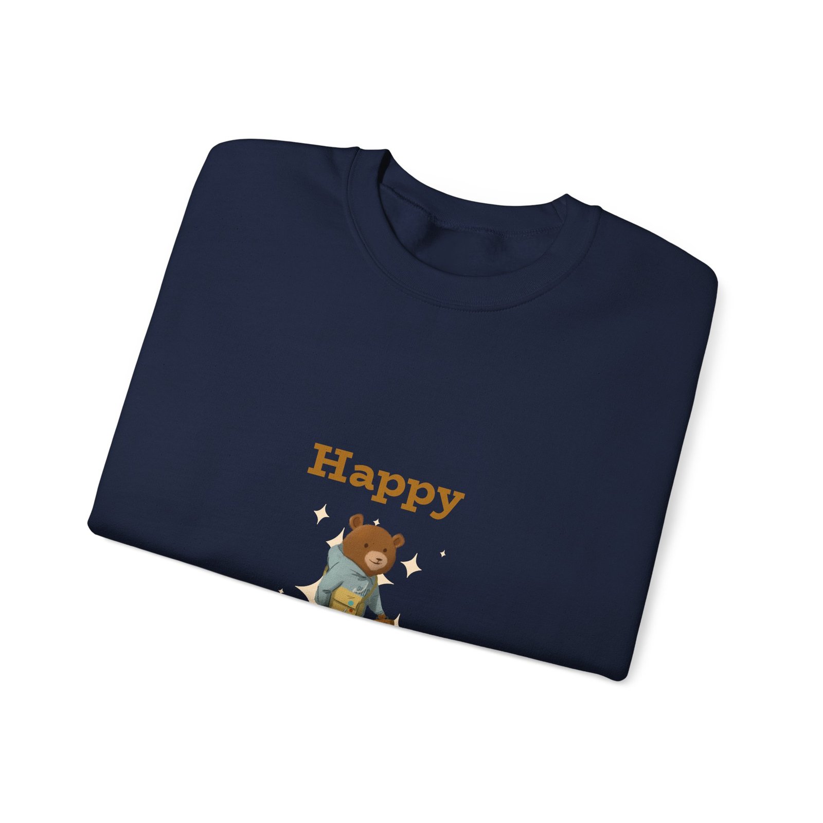 Cheerful Bear Celebrating Happy First Day Design - Sweatshirt - Image 11