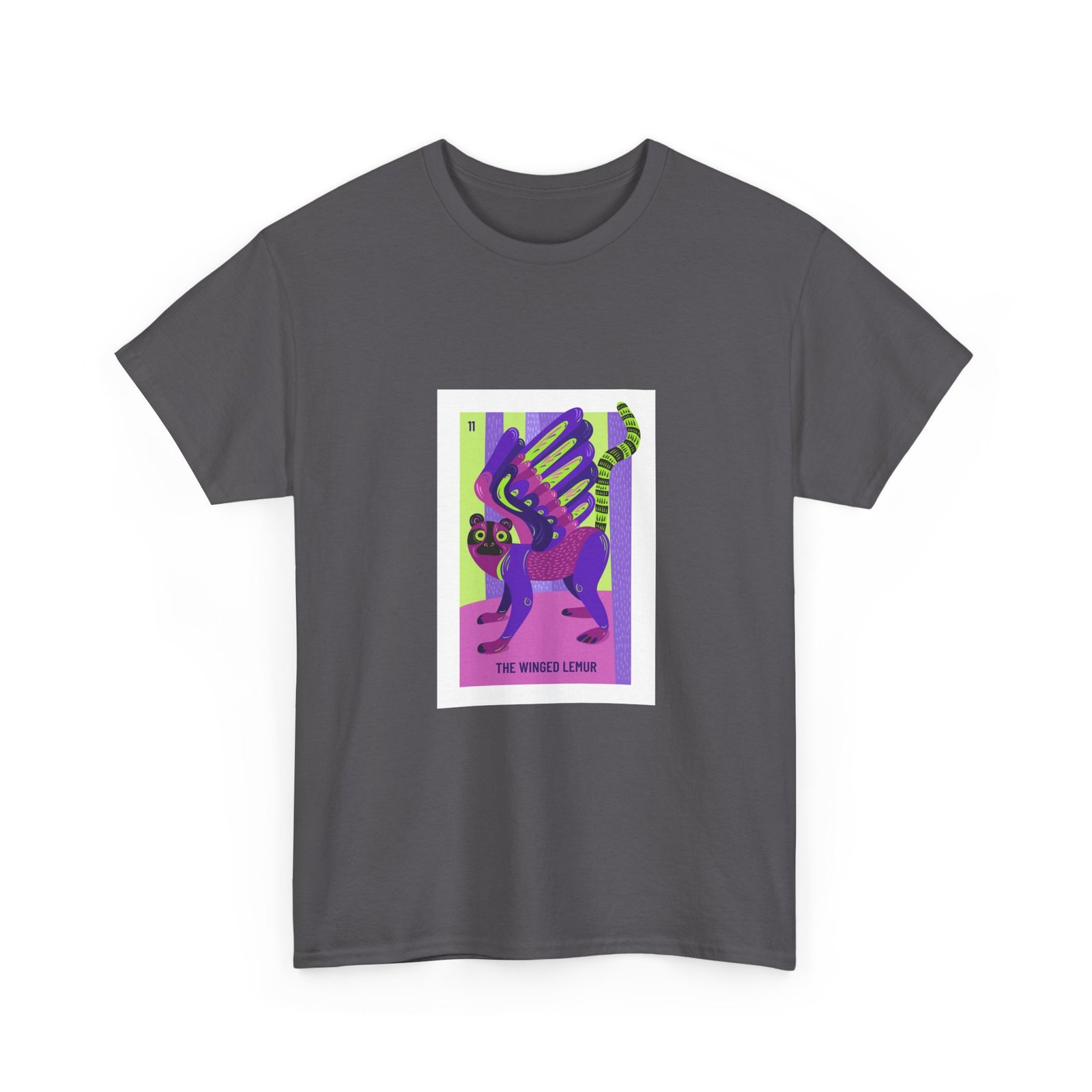 Colorful Winged Lemur Artistic Illustration - T-shirt - Image 7
