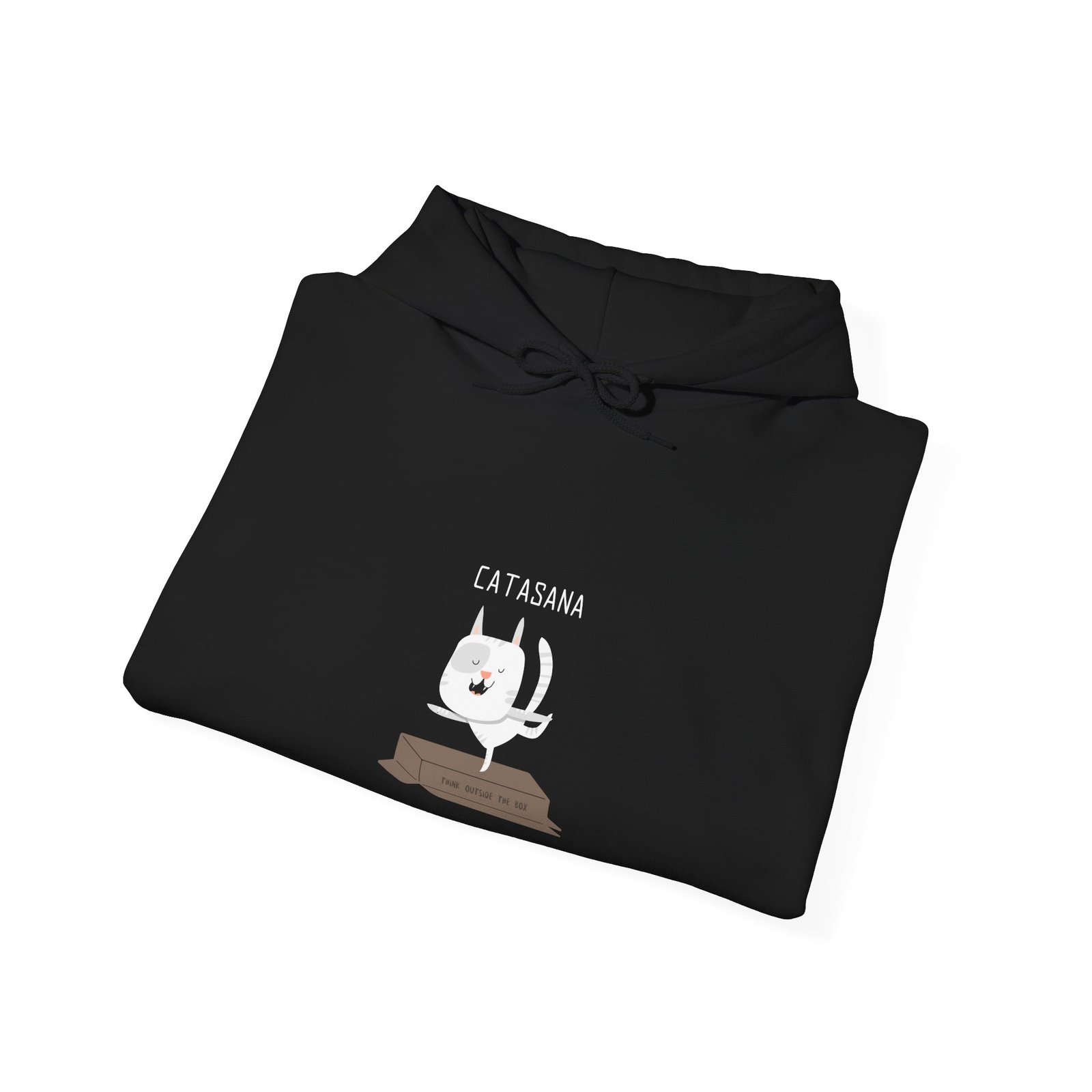 Cat Doing Yoga Asana in Peaceful Zen Pose Illustration - Hoodie - Image 4