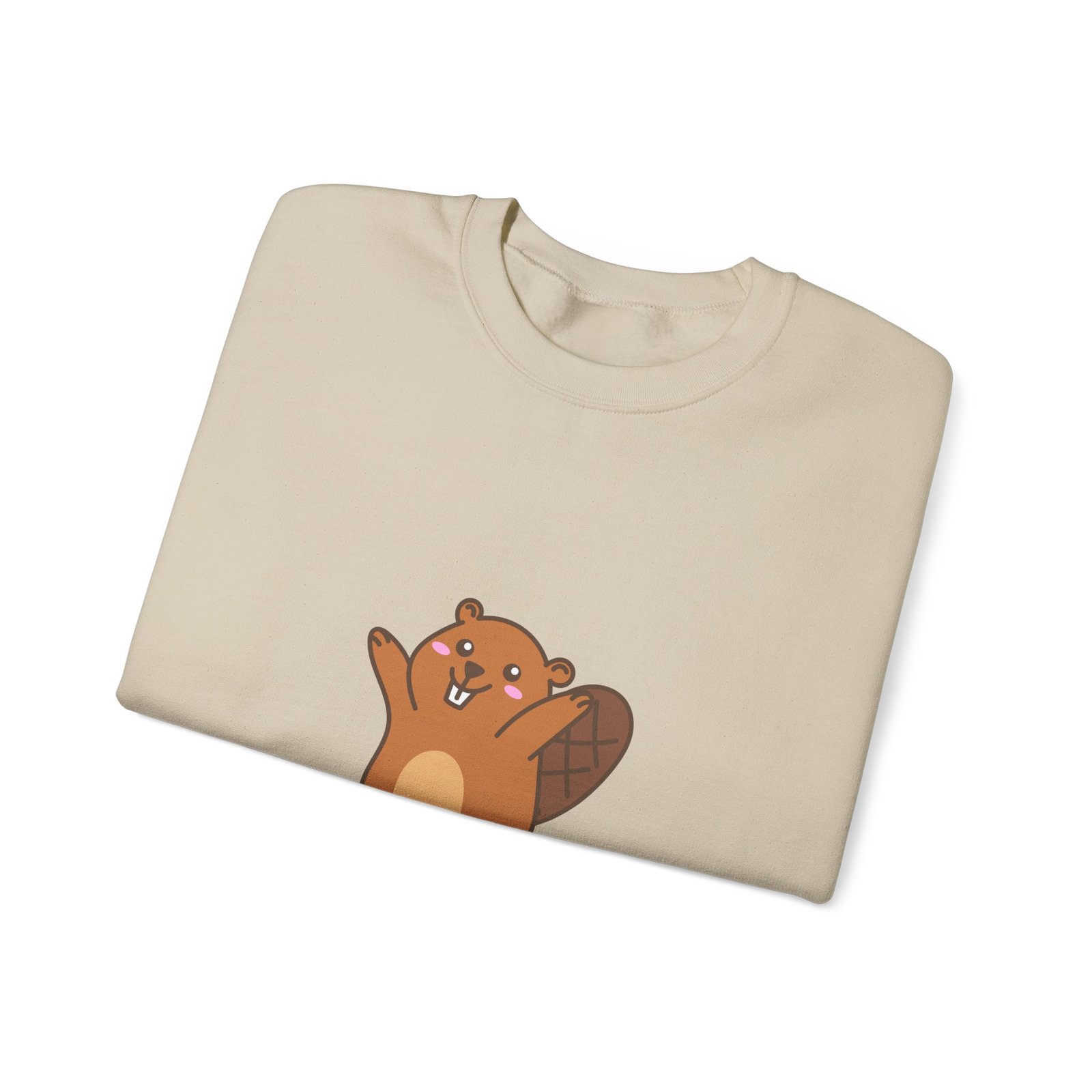 Beaver Lover Forever Happy Cute Cartoon Beaver Design - Sweatshirt - Image 7