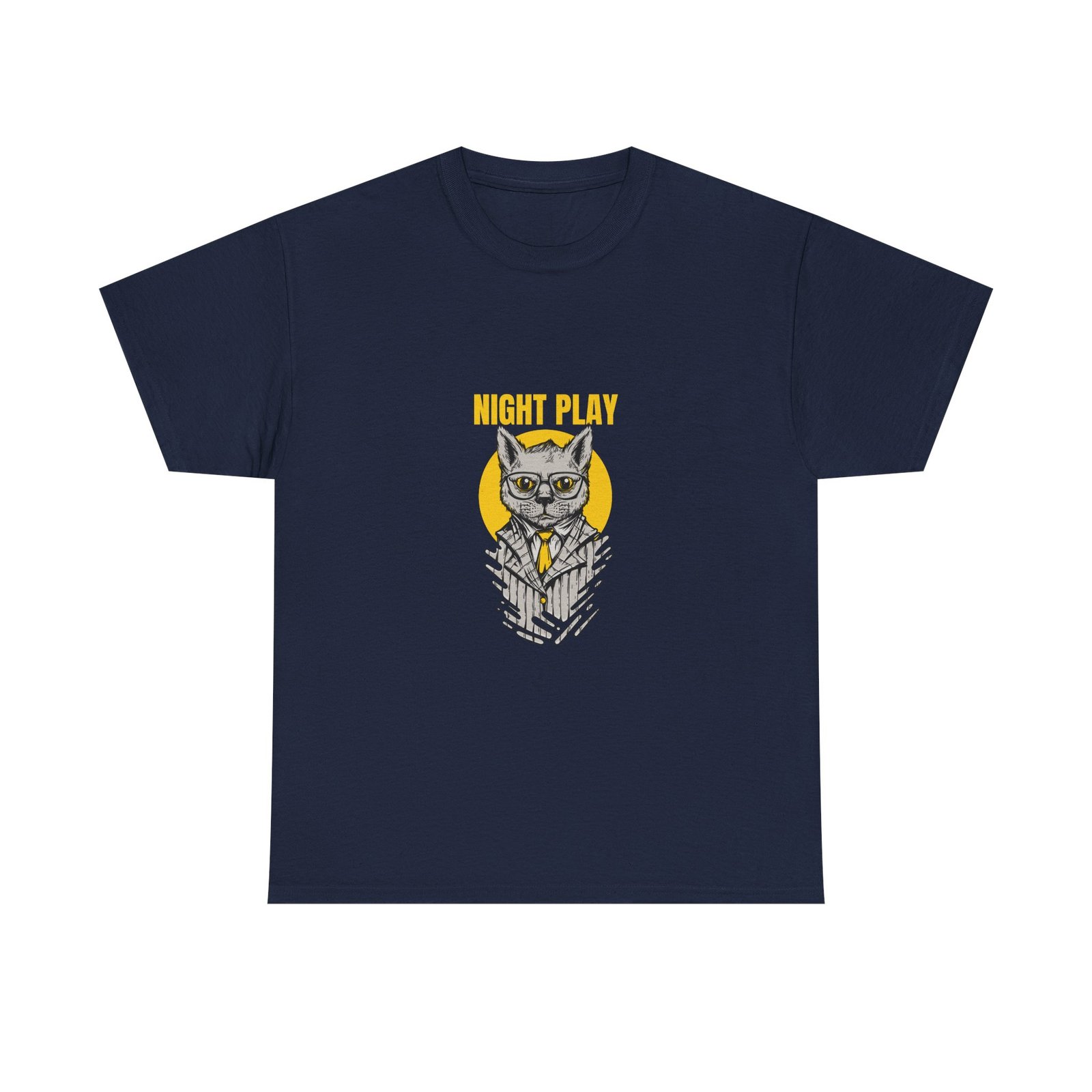 Mysterious Cat Playing at Night with Moonlit Glow - T-shirt - Image 9