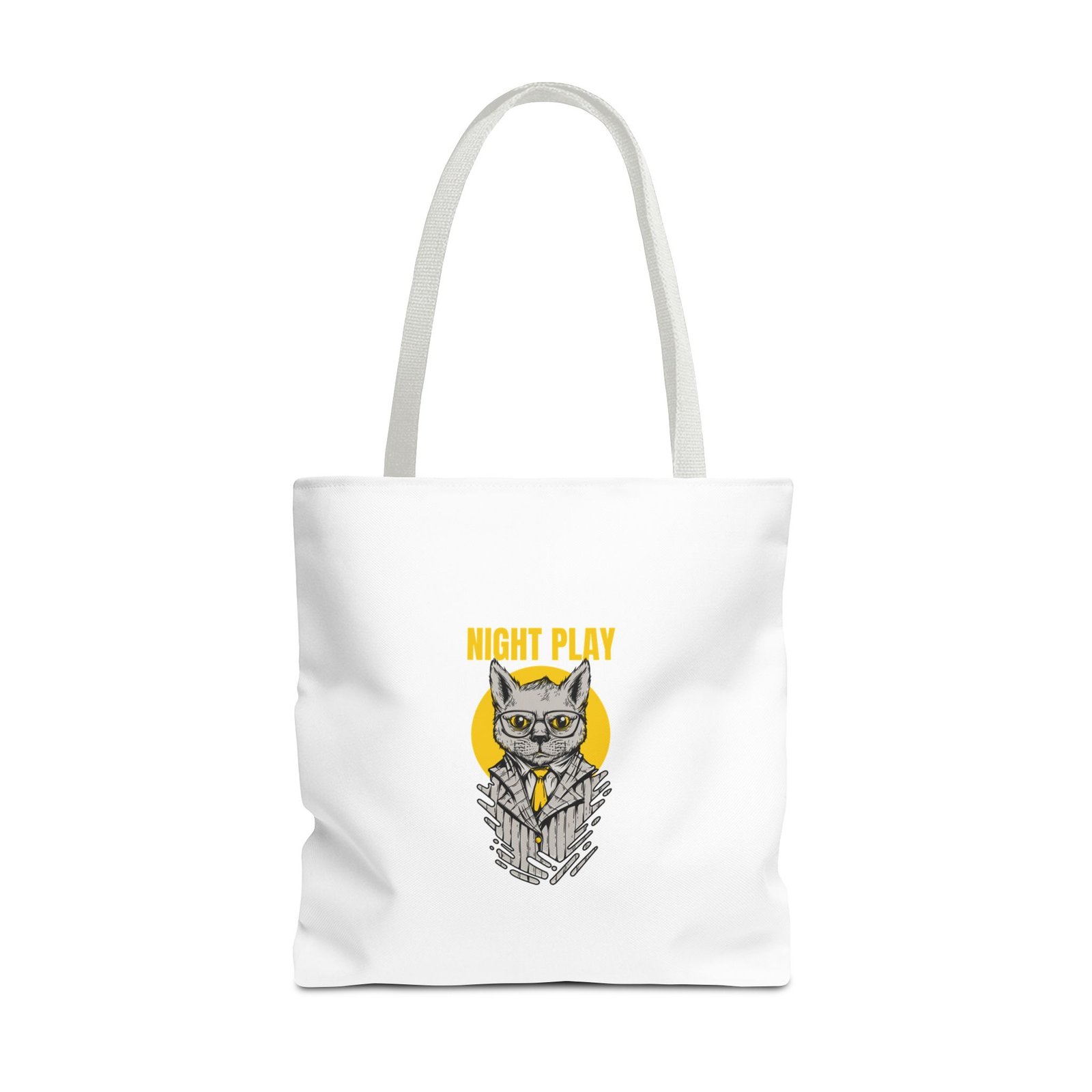 Mysterious Cat Silhouette Playing Under Moonlight - Tote Bag - Image 9