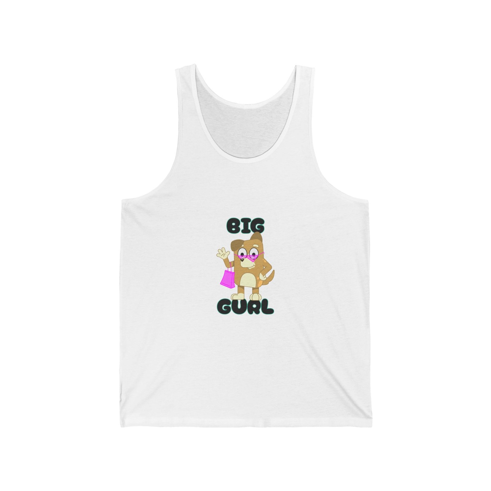 Big Gurl Squirrel Shopper Cute Cartoon Character - Tank Top