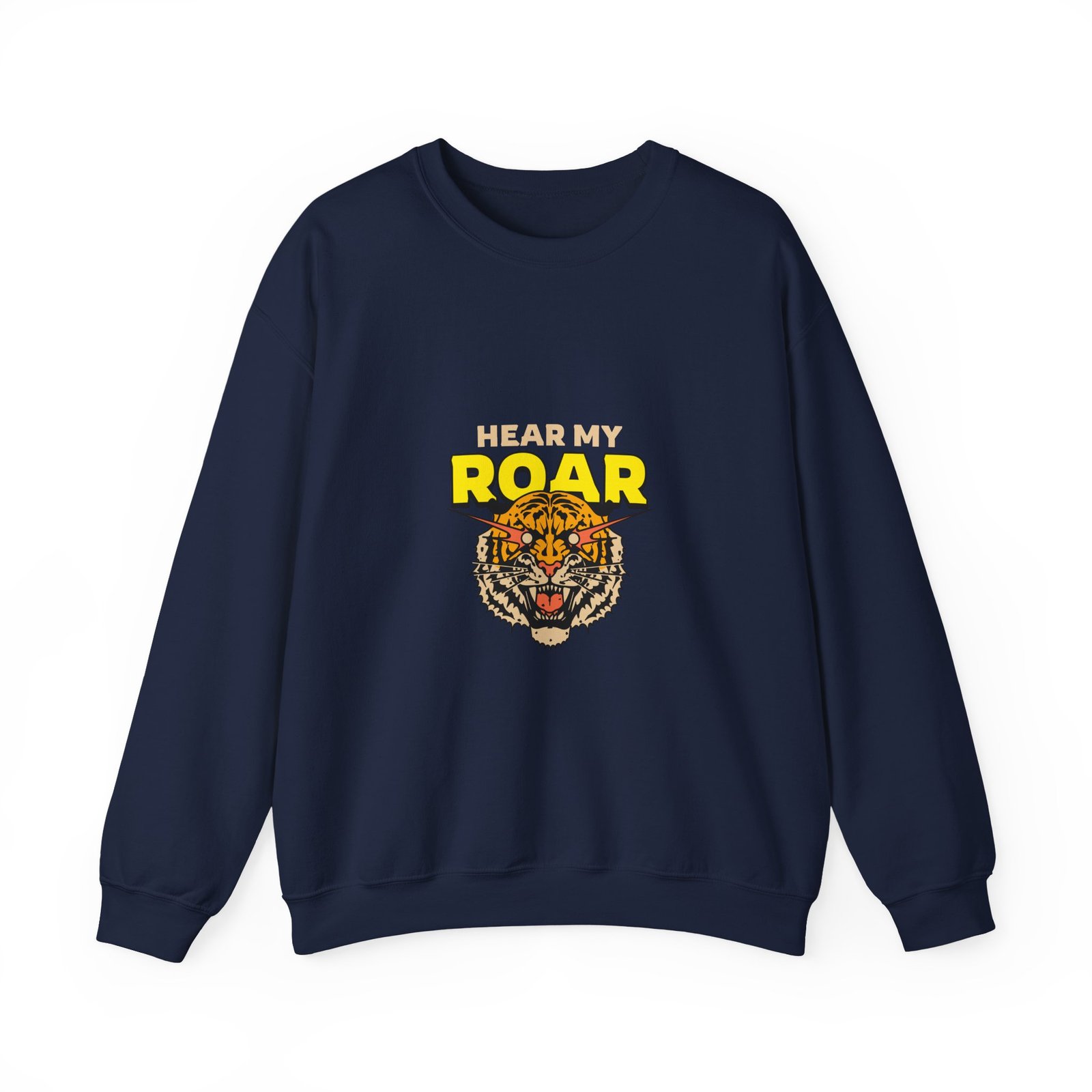 HEAR MY ROAR Fierce Tiger Bold Graphic Design - Sweatshirt - Image 9