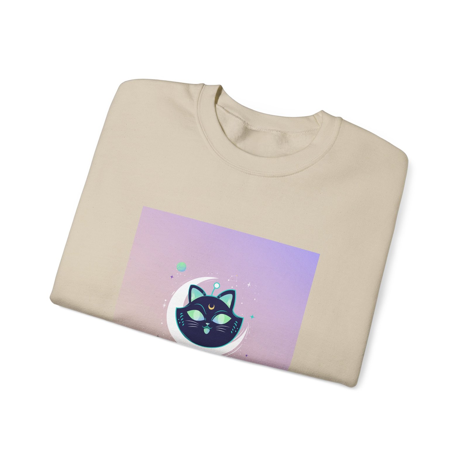 Extra Terrestrial Cat in Cosmic Space Design - Sweatshirt - Image 7