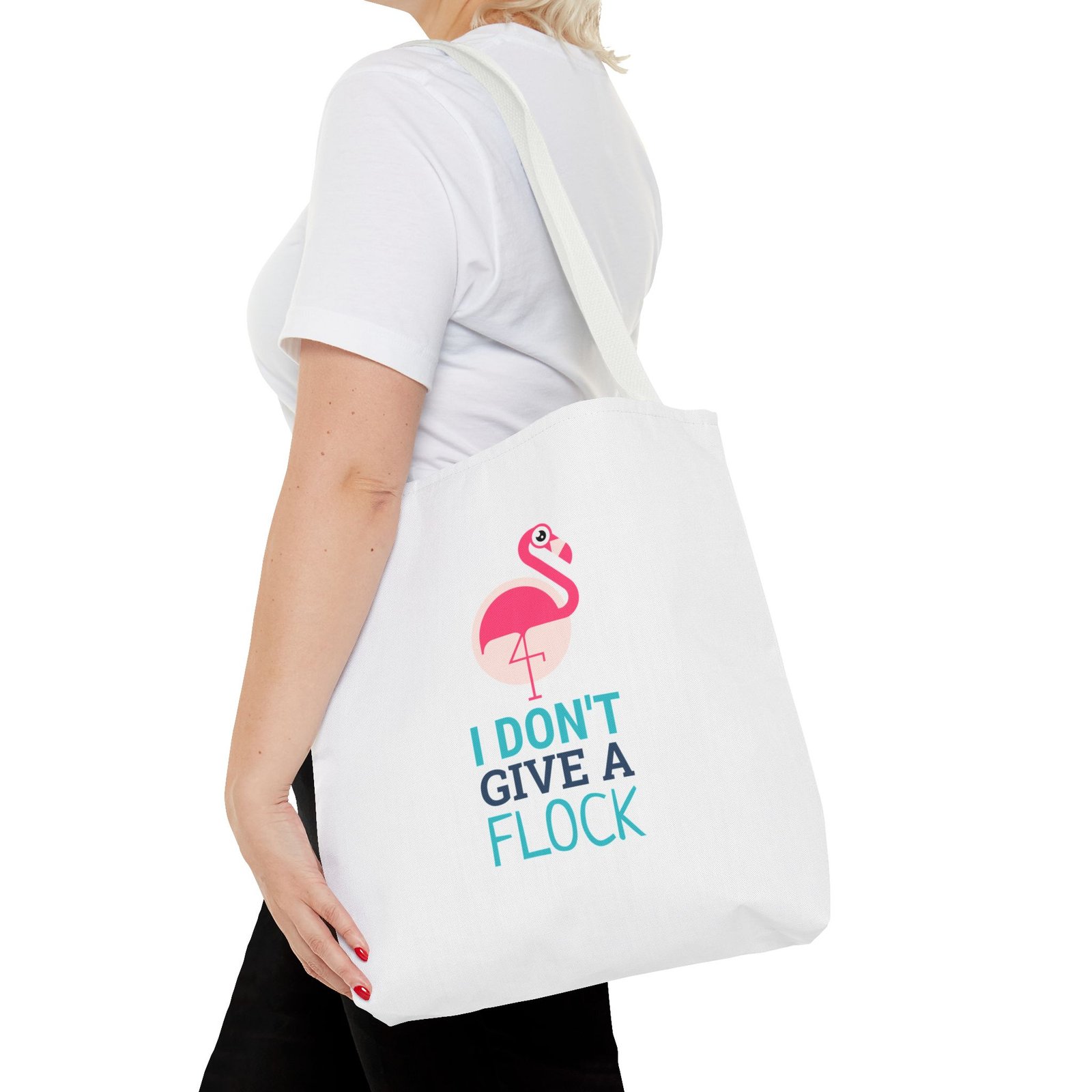 I Don’t Give A Flock Flamingo Sassy Graphic - Tote Bag - Image 8