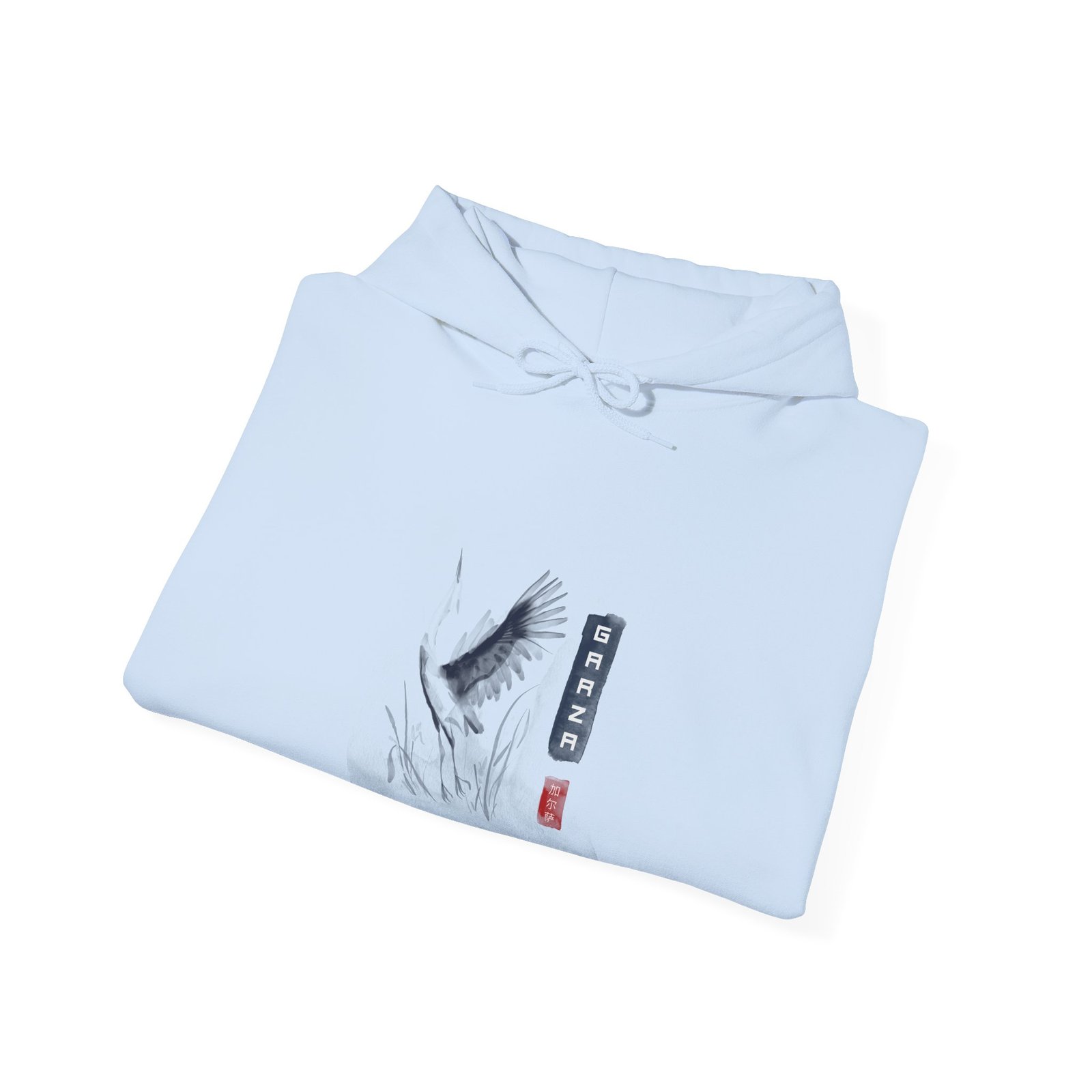 Graceful Garza Heron with Elegant Feather Details - Hoodie - Image 12