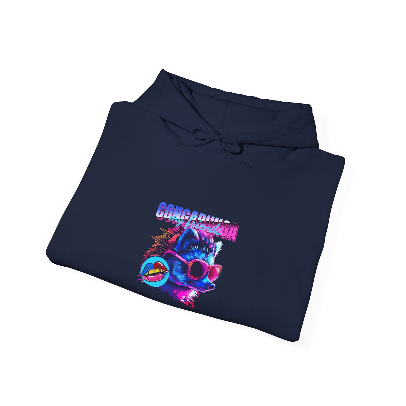 Congariza Hedgehog Funky Colorful Funky Animal Art - Hoodie - Image 12