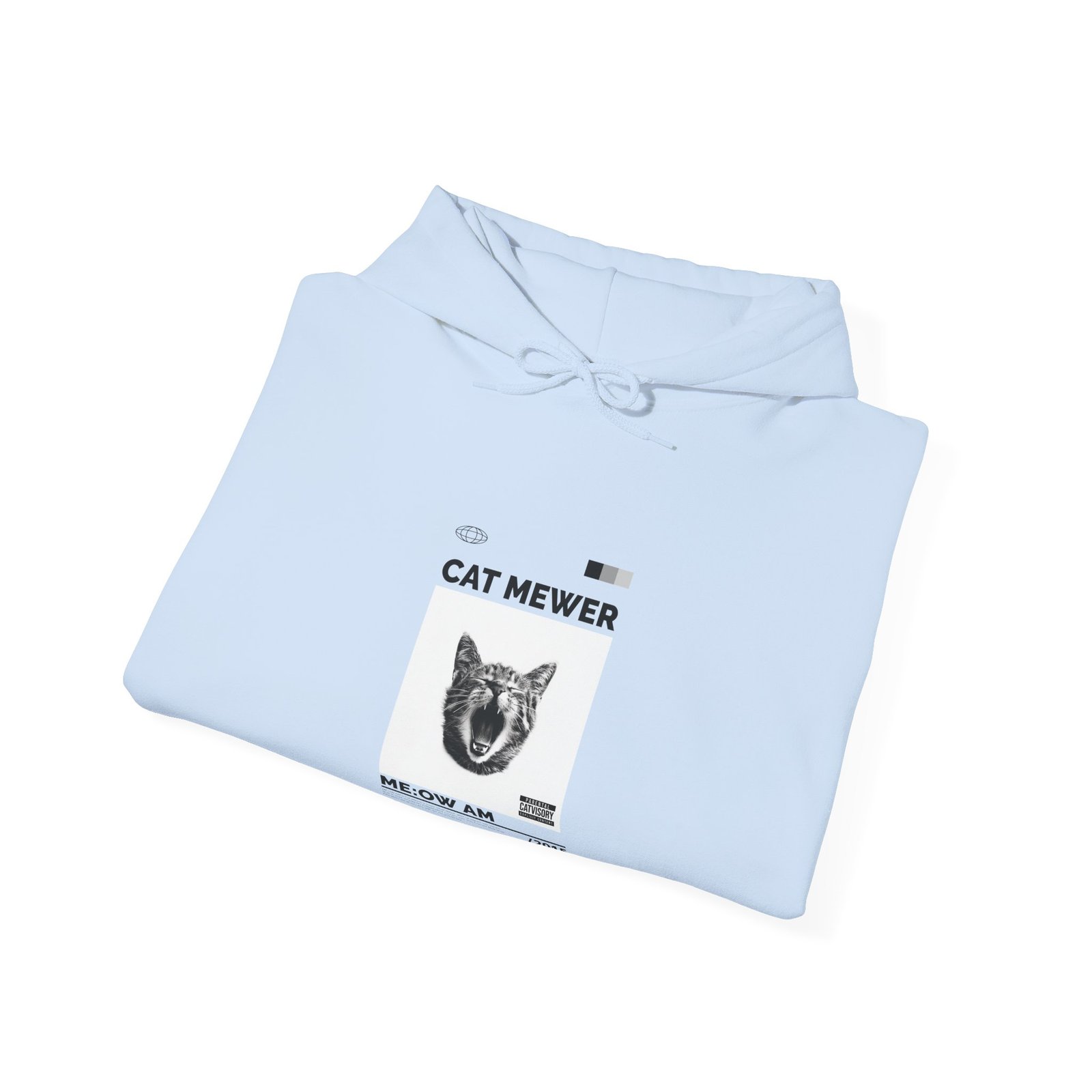 Cat Mewer Screaming Feline Illustration with Expressive Pose - Hoodie - Image 12