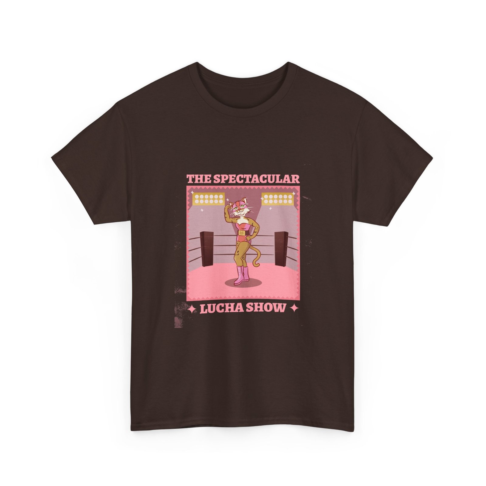 The Spectacular Lucha Show Cat Athletic Design - T-shirt - Image 3