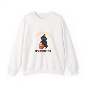 Halloween Lifestyle Cat with Spooky Vibes Design - Sweatshirt