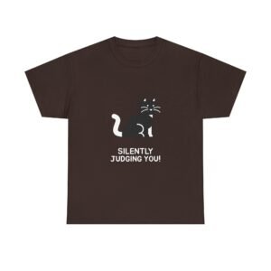 Silently Judging You Cat Sarcastic Humor Illustration - T-shirt