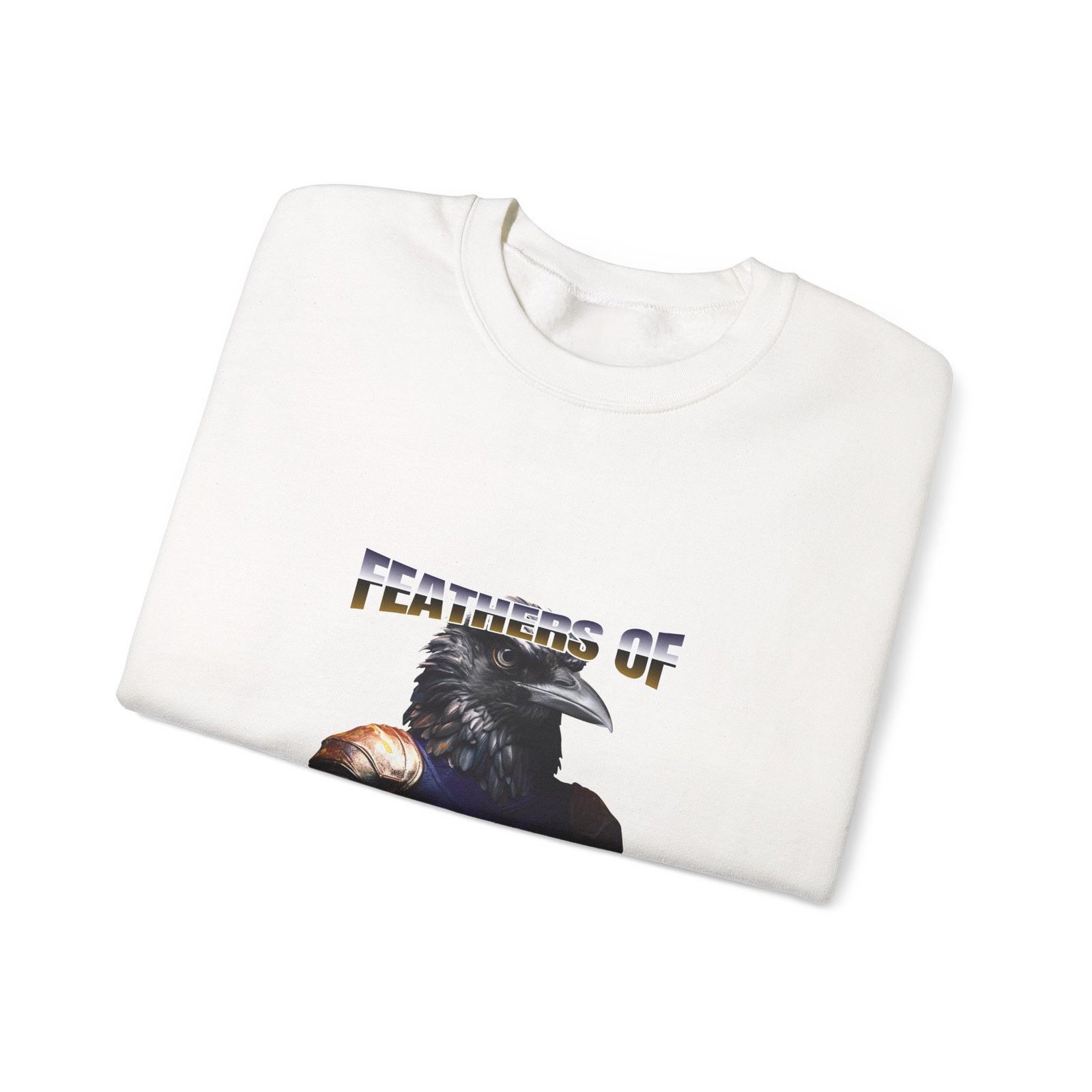 Feathers of Power Raven Warrior Bold Tribal Artwork - Sweatshirt - Image 3