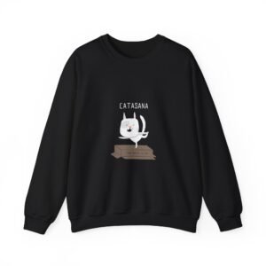 Cat Doing Yoga Asana in Peaceful Zen Pose Illustration - Sweatshirt