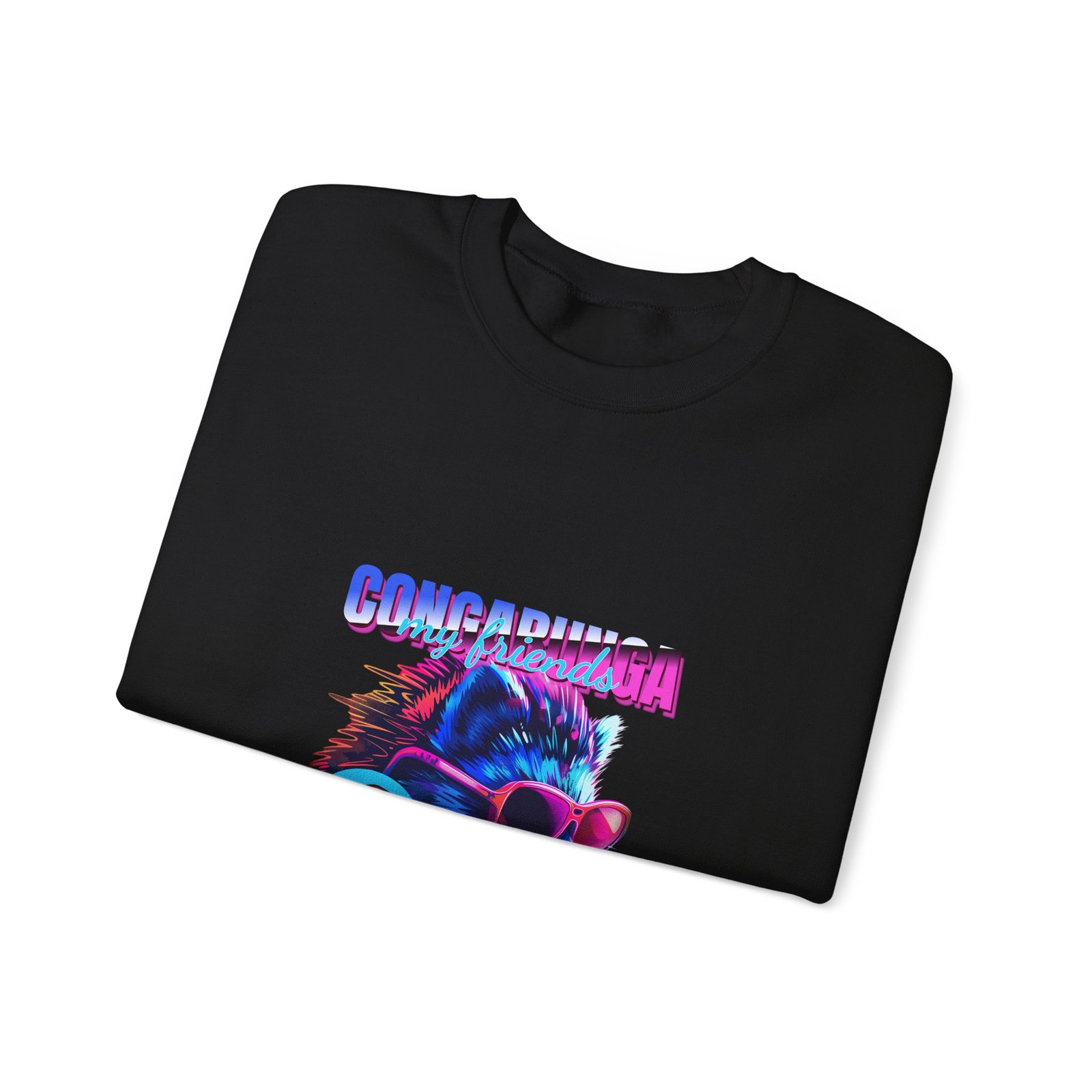 Congariza Hedgehog Funky Colorful Funky Animal Art - Sweatshirt - Image 3