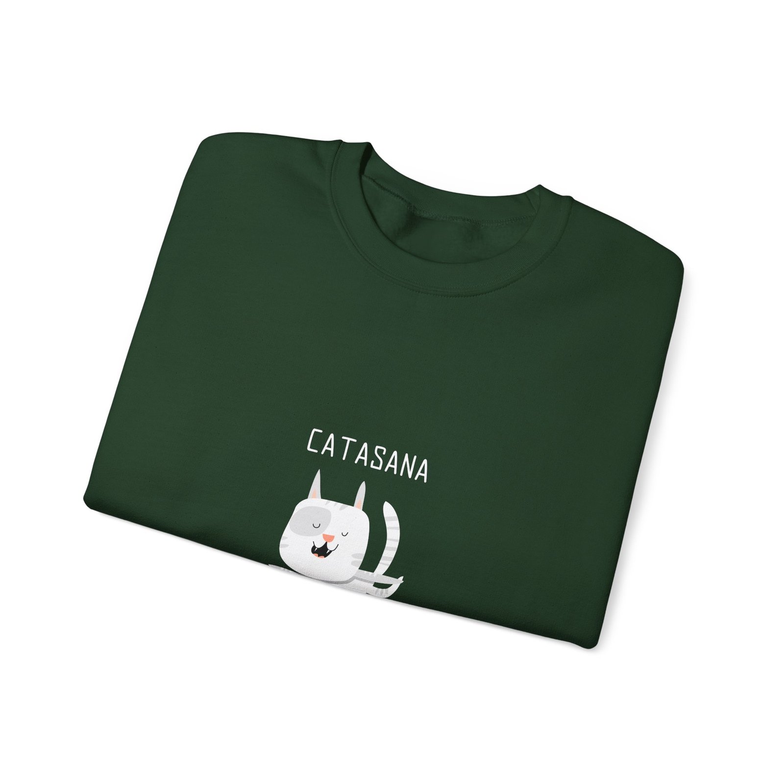 Cat in Asana Pose Peaceful Zen Meditation Design - Sweatshirt - Image 7