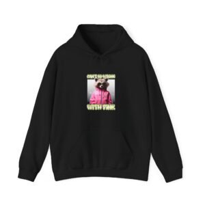Can't Go Wrong With Pink Raccoon Stylish Graphic Design - Hoodie